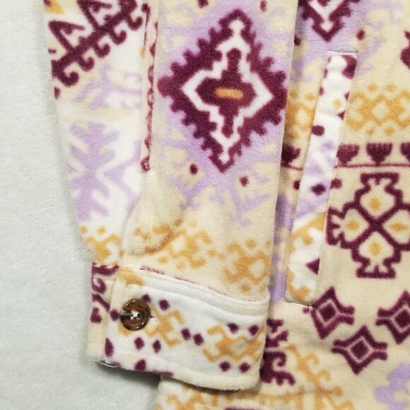 Liv Outdoor Womens XL Jacket Shacket Fleece Button Pockets Aztec Southwest Ranch - Picture 3 of 10